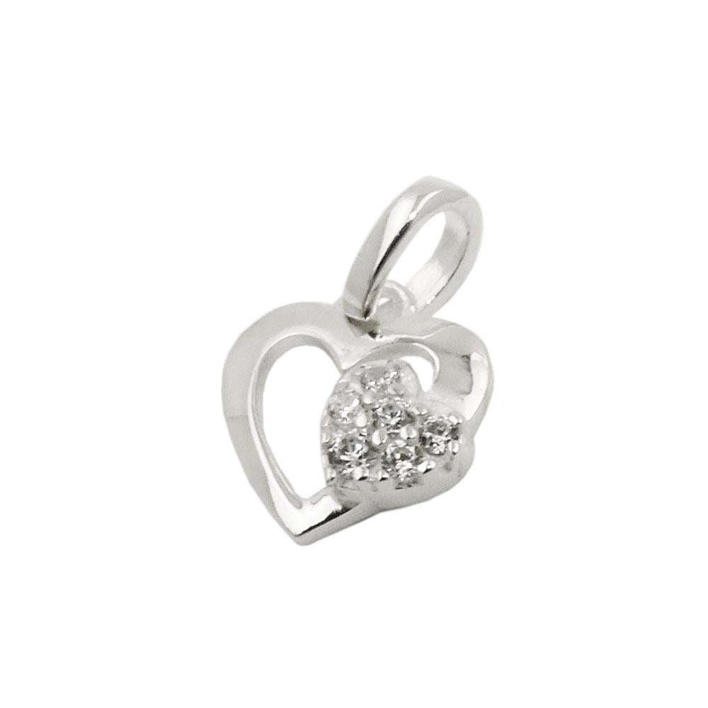 Pendant Heart With Zirconia Silver 925