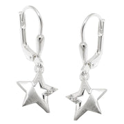 Leverback Earrings Star Silver 925