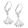 Leverback Earrings Ginkgo Leaf 925