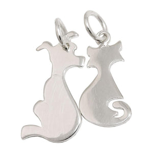 Cat-Dog Friendship Pendant Silver 925