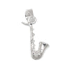 Brass Instrument Horn Charm Pendant, Silver 925