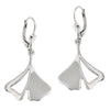 Leverback Earrings Ginkgo Leaf 925