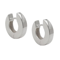 Hinged Hoop Earrings 13x3mm Silver 925