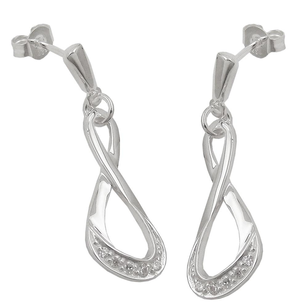 Stud Earrings With Zirconias Silver 925