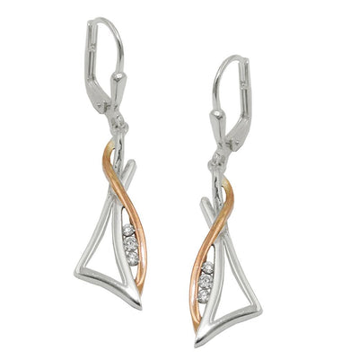 Leverback Earrings Zirconia Silver 925