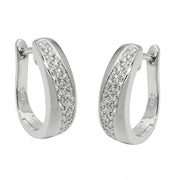 Hoop Earrings Zirconias Silver 925