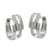 Hoop Earrings Zirconias Silver 925