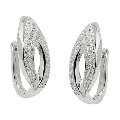 Hoop Earrings Zirconias Silver 925