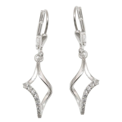 Leverback Earrings Zirconia Silver 925