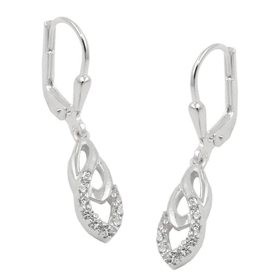 Leverback Earrings Zirconia Silver 925