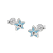 Stud Earring Star Zirconia Silver 925