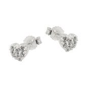 Stud Earring Heart Zirconia Silver 925