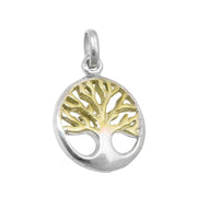 Pendant Tree Of Live Bicolor Silver 925