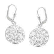 Earrings Flower Of Life Silver 925