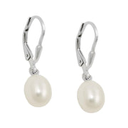 Earring Leverback Pearl Silver 925