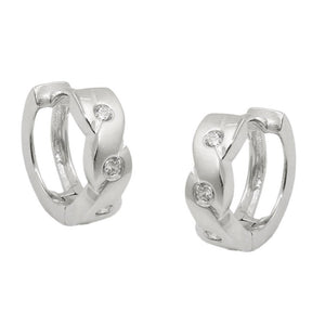 Hoop Earrings Zirconia Silver 925