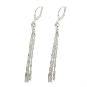 Leverback Earrings With Chain Silver 925