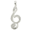 Pendant Clef Many Zirconias Silver 925