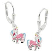 Leverback Earrings Unicorn Silver 925