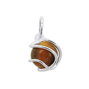 Pendant Wrapped Tigereye Bead Silver 925