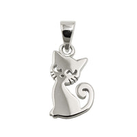 Pendant Cat Glossy Silver 925