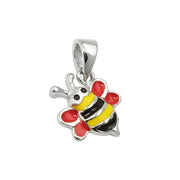 Bee Multi-colored Charm, Silver 925