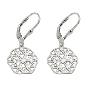 Earrings Flower Of Life Silver 925