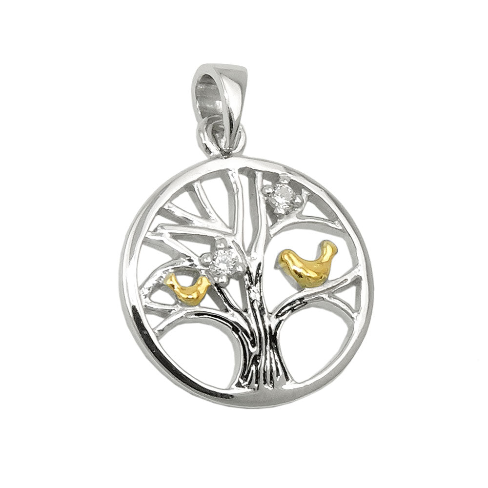 Pendant Tree Of Live Bicolor Silver 925