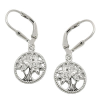 Leverback Earrings Tree Silver 925