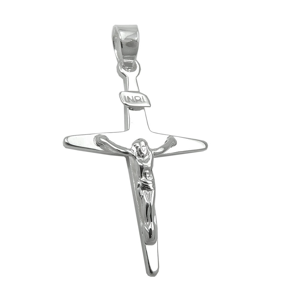 Pendant Cruzifix Cross Glossy Silver 925