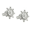 Stud Earring Steering Wheel Silver 925