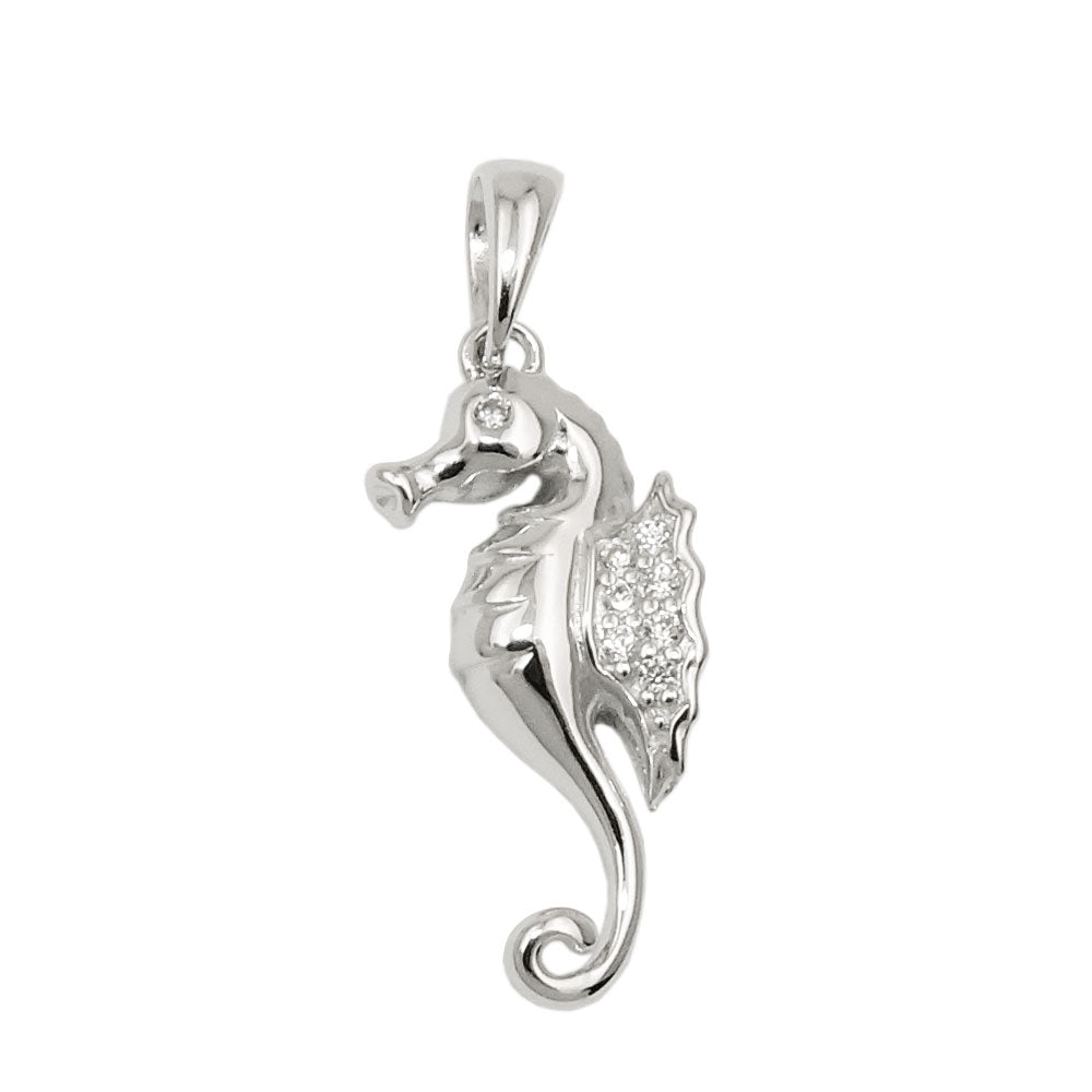 Pendant Sea Horse Zirconia Silver 925