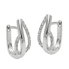 Hoop Earrings With Zirconia Silver 925