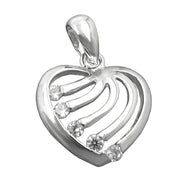 Pendant Heart With Zirconias Silver 925