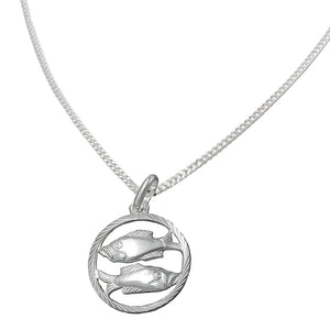 Set Zodiac Pisces + Chain Silver 925