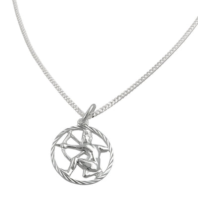 Set Zodiac Sagittarius+chain Silver 925