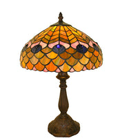 Tiffany-style Peacock Table Lamp