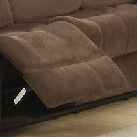 Brown Contemporary Polyester RecliningLiving Room  Sofa