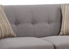 Gray Mid-Century Polyester Fabric Love Seat