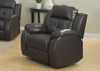 Espresso Transitional Power Reclining Leather Chair