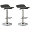 Black Contemporary Countoured Backless Swivel Adjustable Barstool