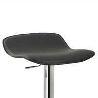 Black Contemporary Countoured Backless Swivel Adjustable Barstool