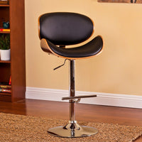 Black Modern Swivel Adjustable Barstool