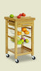 Bamboo Kitchen Cart with Storage