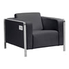 34.6" X 33.5" X 28" Black Leatherette Arm Chair