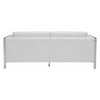 72" X 33.5" X 28" White Leatherette Sofa