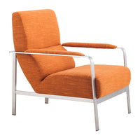 26" X 31.5" X 33.5" Orange Polyblend Arm Chair