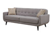 Gray 3pc Polyester Fabric Sofa, Love Seat and Arm Chair Living Room Set