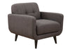 Charcoal  3pc Polyester Fabric Sofa, Love Seat and Arm Chair Living Room Set