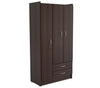 Espresso Finish Wood Wardrobe Armoire